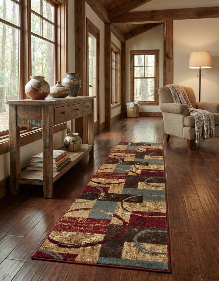 Detail image of 2' 2 x 10' Coffee Shop Runner Rug