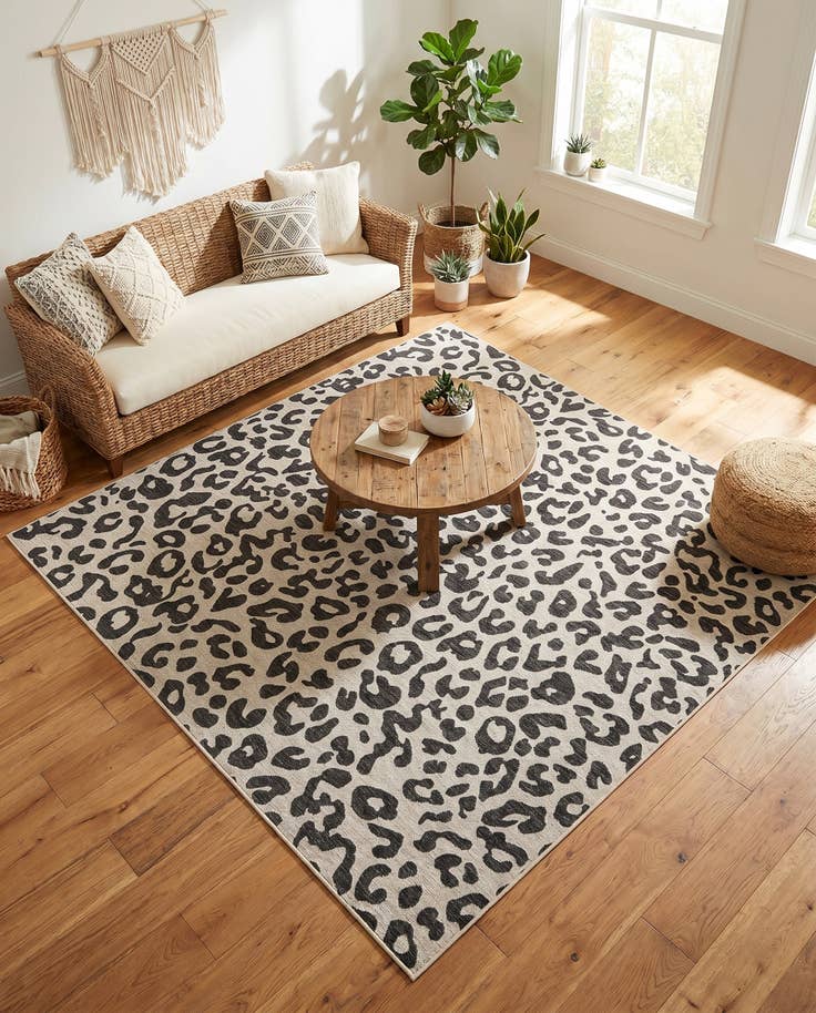 Detail image of 7' 10 x 7' 10 Easy-Clean Safari Indoor / Outdoor Square Rug