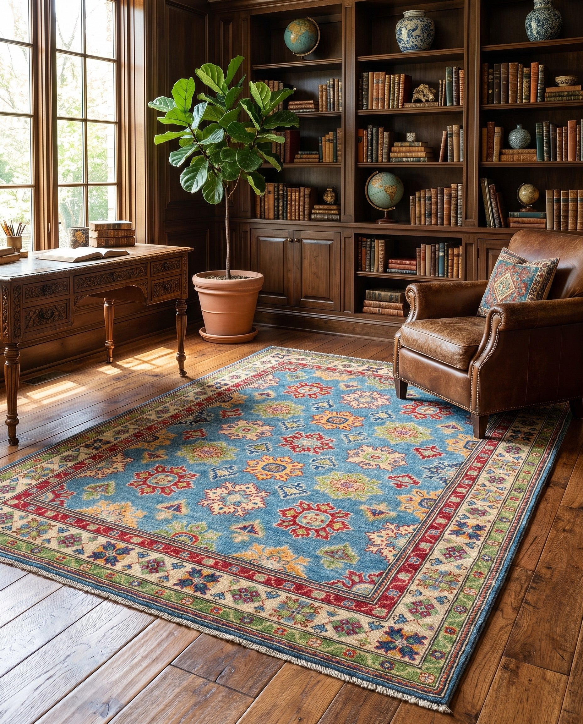 Detail image 3 of 10: 5' x 6' 11 Hand Knotted Kazak Rug