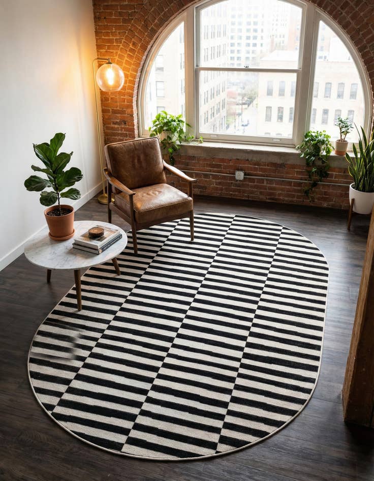 Detail image of 5' x 8' Tribeca Oval Rug