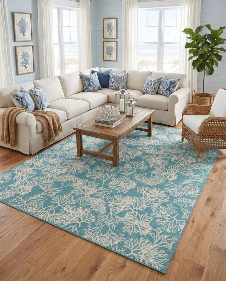 305cm x 400cm Easy-Clean Coastal Indoor / Outdoor Rug