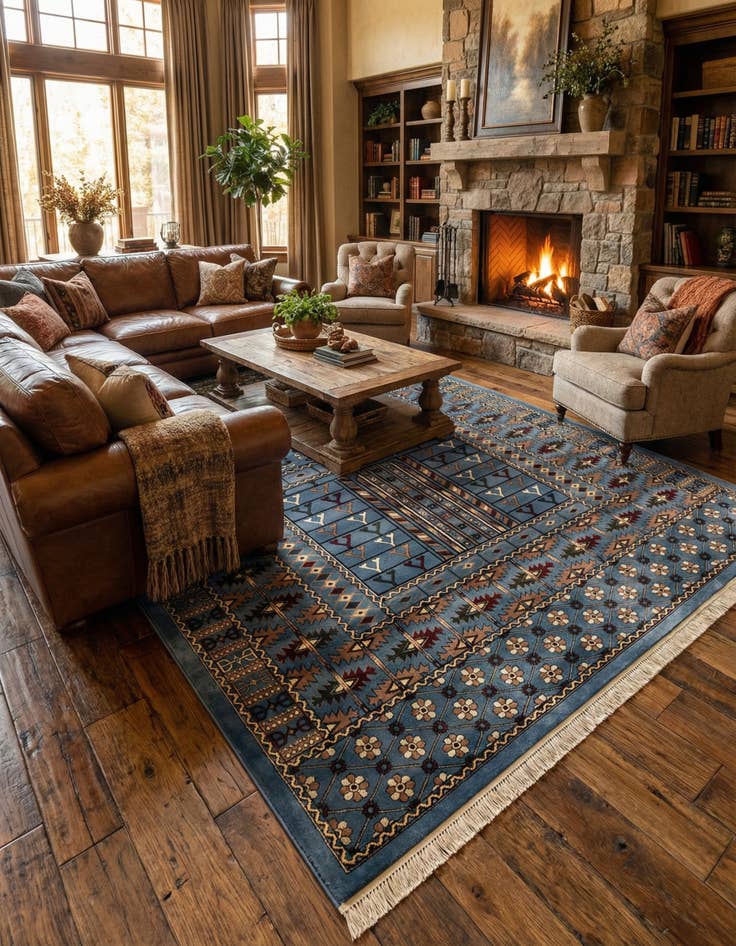 Detail image of 10' x 14' Bokhara Rug