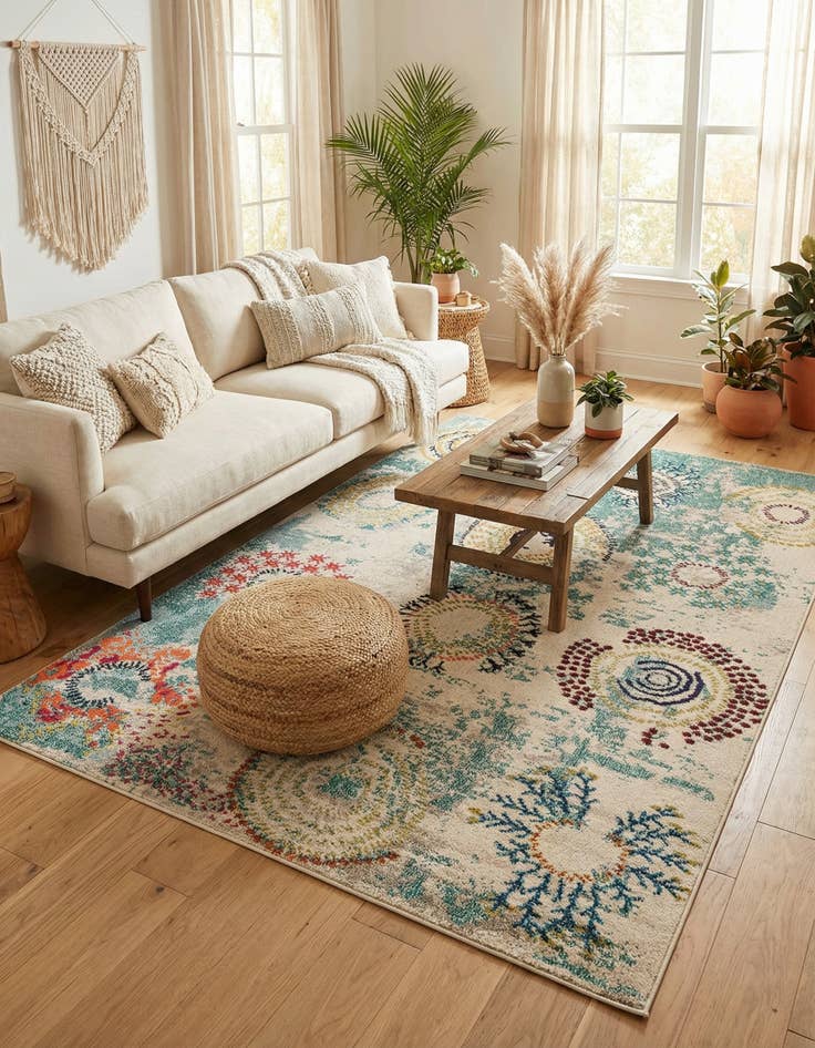 Detail image of 5' x 8' Washable Hyacinth Rug