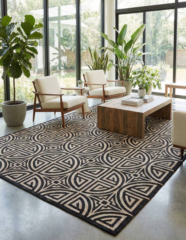 Detail image of 9' x 12' Hand Woven Chenille Jute Rug