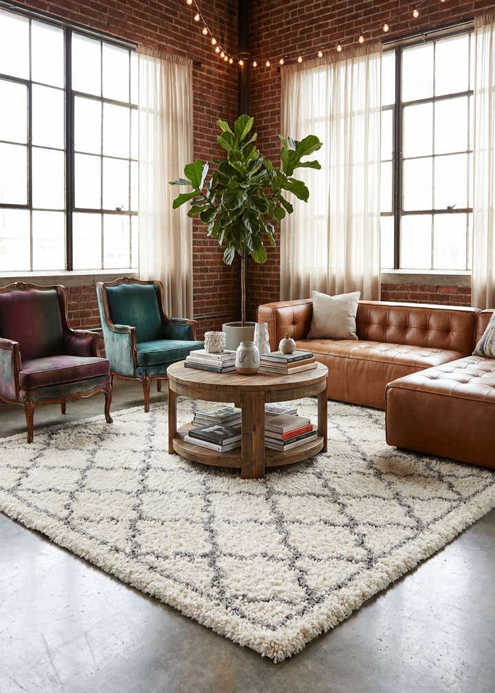 8' x 8' Infinity Shag Square Rug