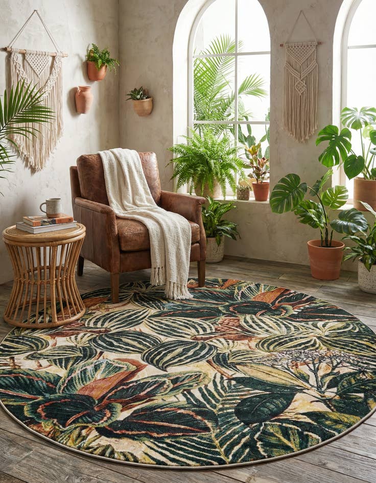 Detail image of 7' x 7' Blossom Round Rug