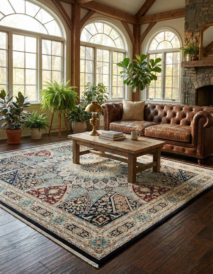 Detail image of  10' x 14' Nain Design Rug