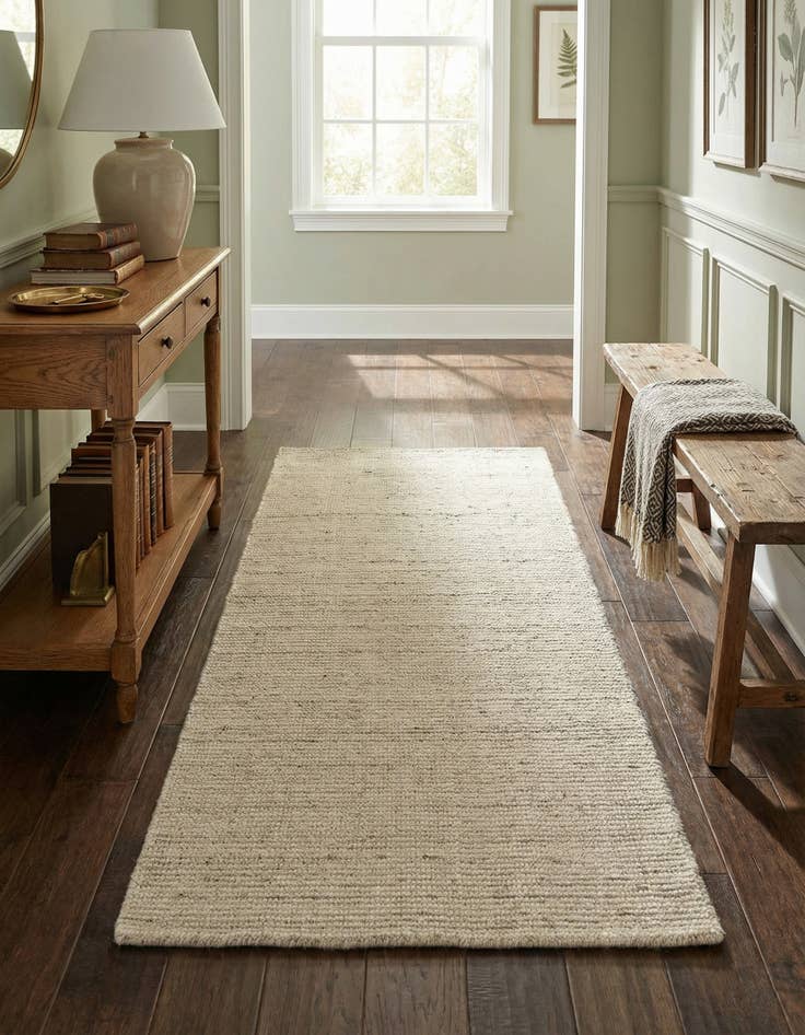 Detail image of 2' x 4' 1 Hand Woven Jill Zarin English Manor Farmhouse Wool Runner Rug