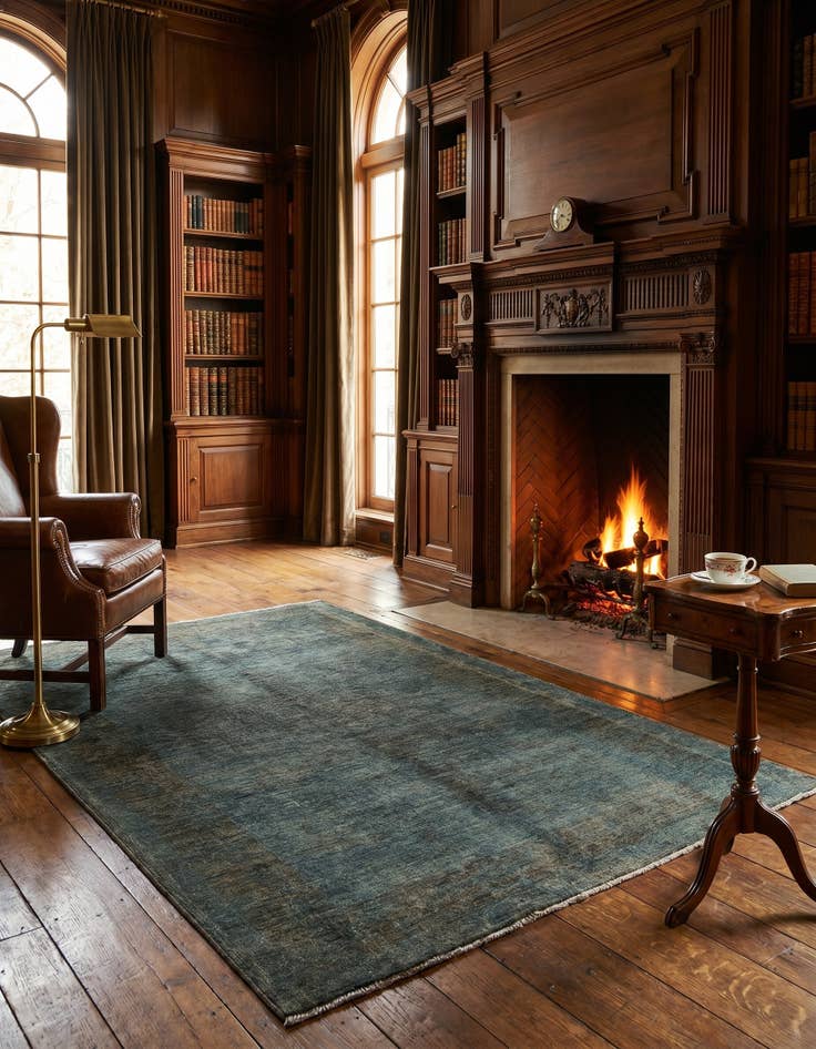 Detail image of 4' x 6' 3 Hand Knotted Over-Dyed Ziegler Rug