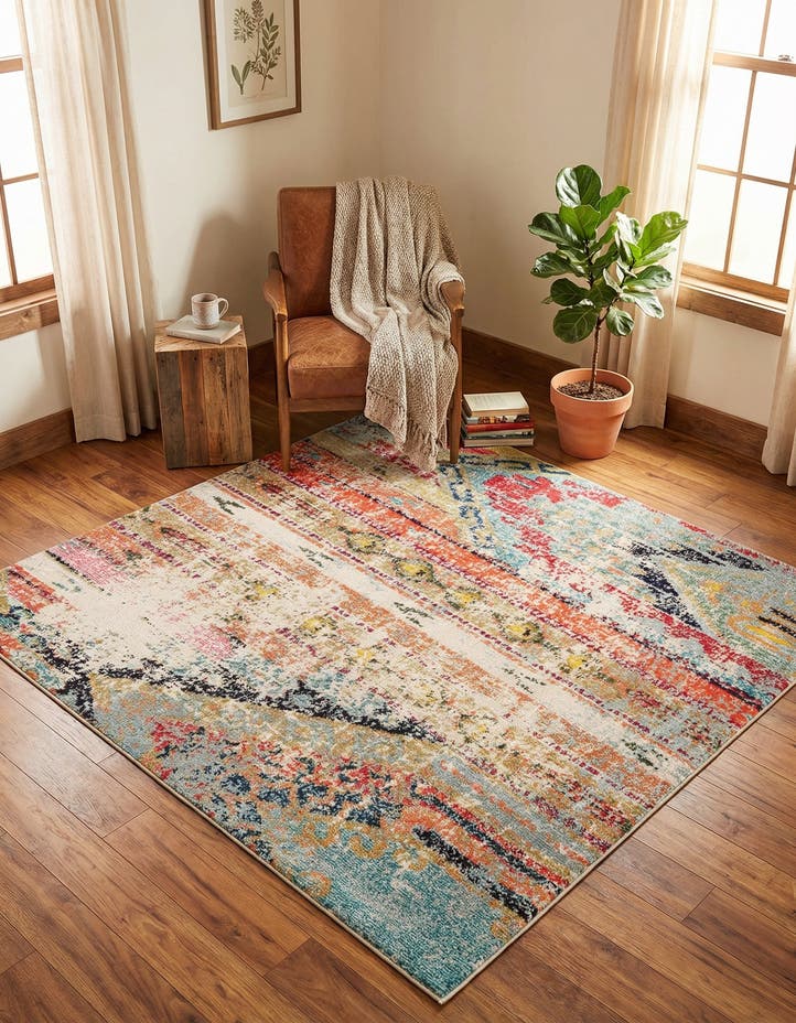 5' x 5' Washable Mesa Square Rug