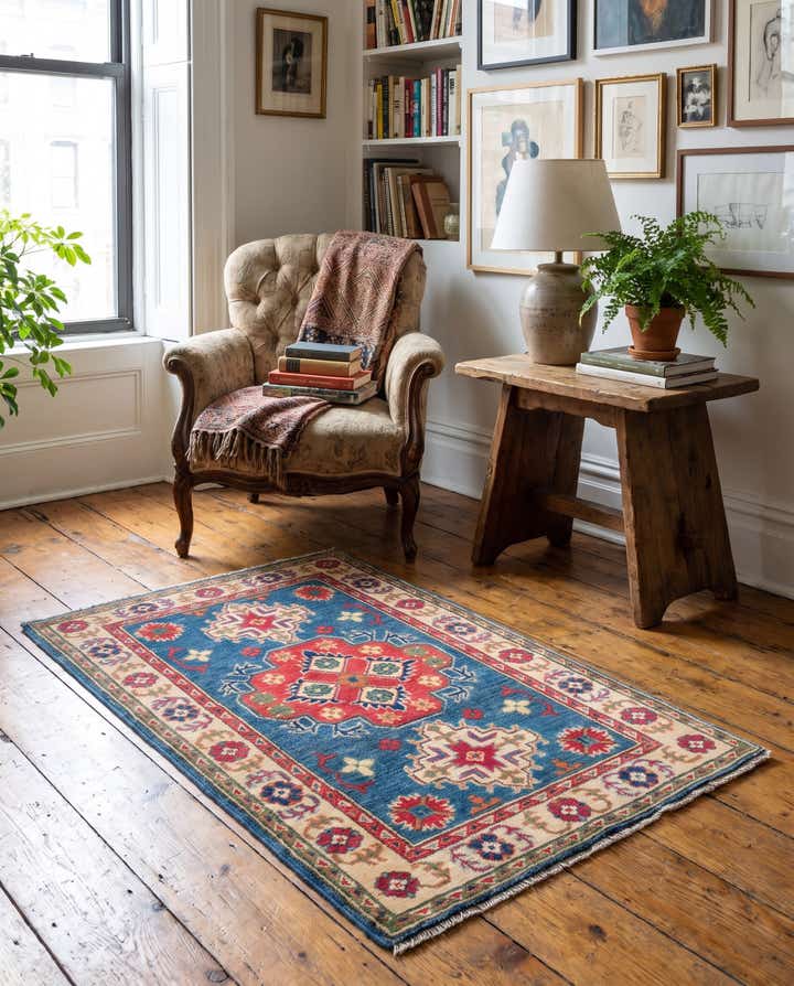 2' 7 x 4' 3 Hand Knotted Kazak Rug