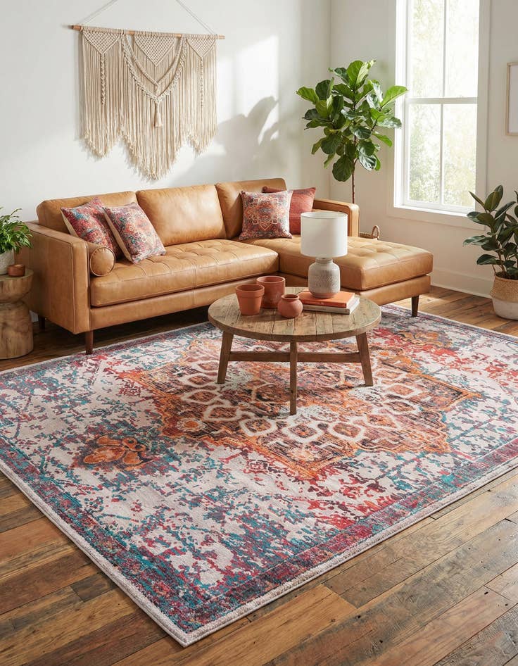 Detail image of 9' 2 x 12'  Washable Renaissance Rug