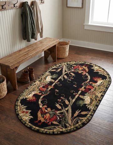3' x 5' 3 Pastoral Oval Rug