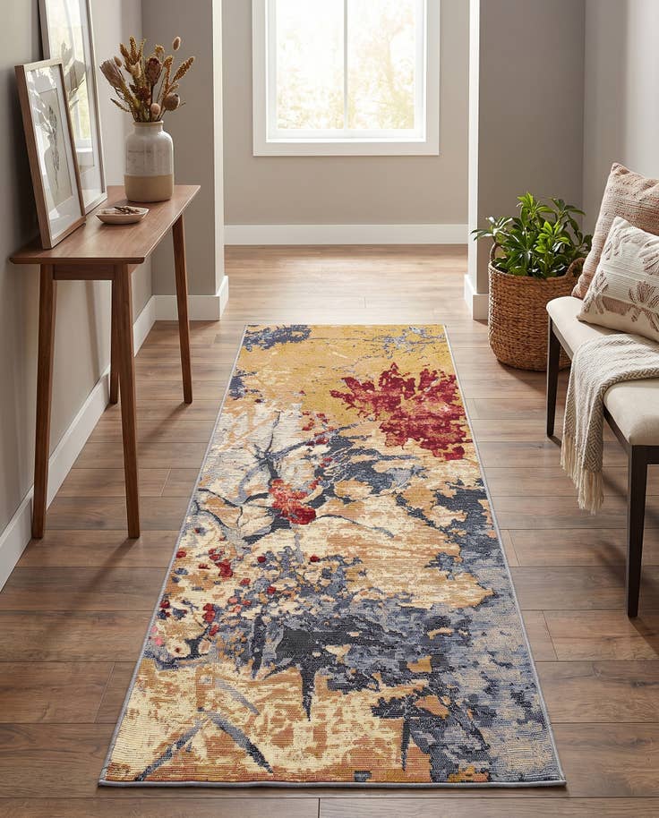 Detail image of 2' x 5' Easy-Clean Modern Indoor / Outdoor Runner Rug