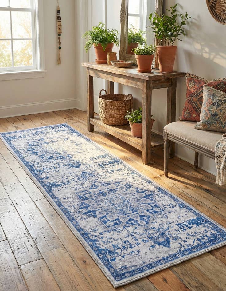 Detail image of 2' x 6' Washable Francesca Runner Rug