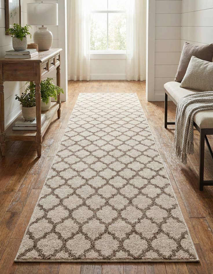 Detail image of 2' 7 x 10' Trellis Runner Rug