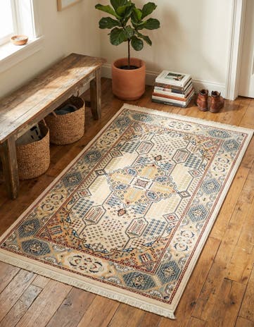Ivory Nain Design Rug