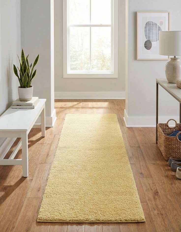 Detail image of 2' 2 x 6' 7 Solid Frieze Runner Rug