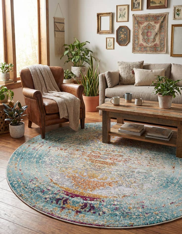 Detail image of 5' x 5' Budapest Round Rug