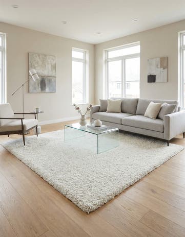 8' x 8' Solid Frieze Square Rug