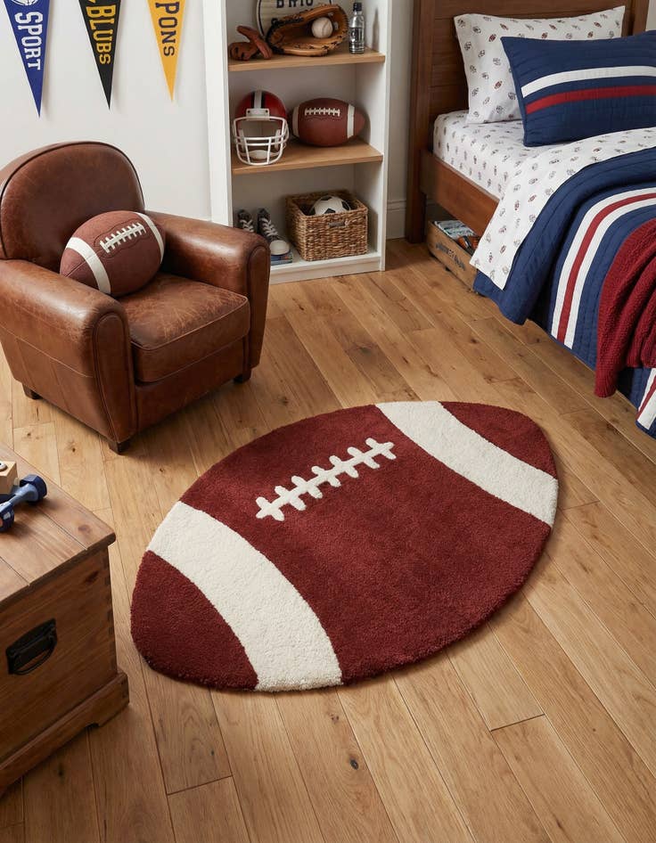 Detail image of 2' 5 x 4' 3 Playtime Kids Wool Freeform Rug