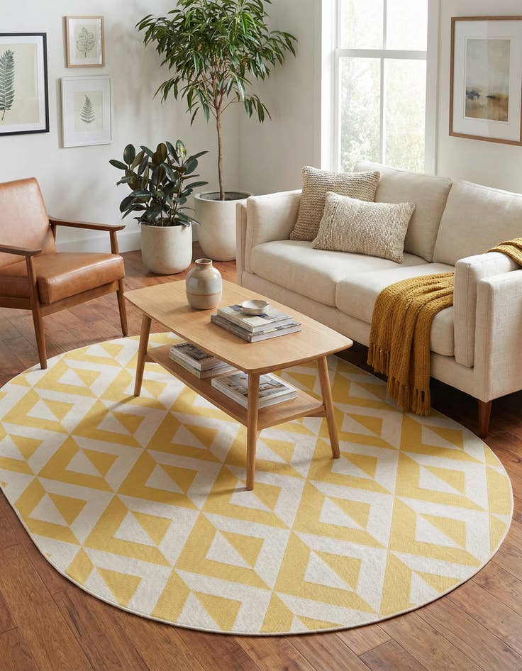 Detail image of 7' 10 x 10'  Washable Jill Zarin Napa Indoor / Outdoor Oval Rug