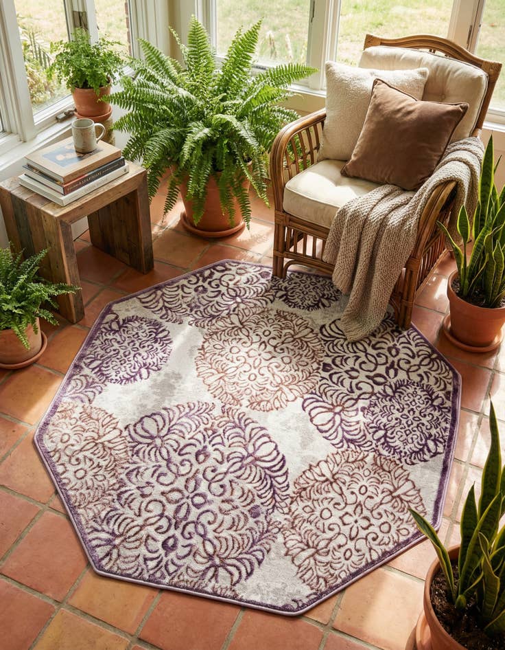 Detail image of 4' x 4' Derbyshire Octagon Rug