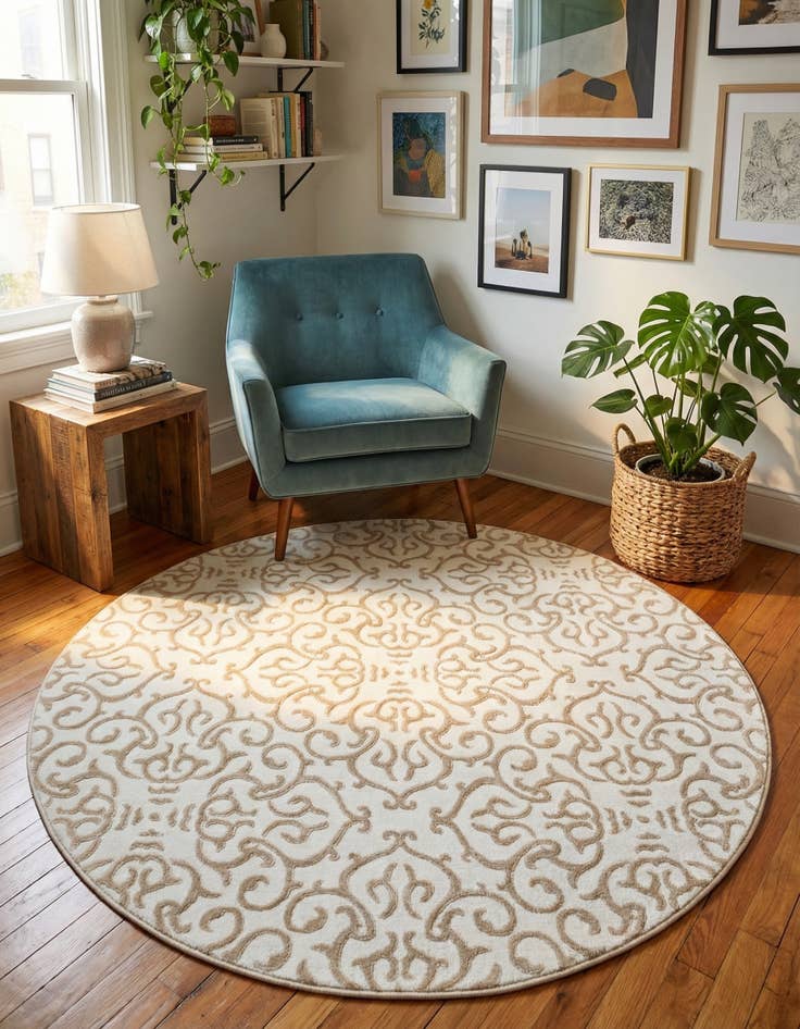 Detail image of 5' x 5' Himalaya Round Rug