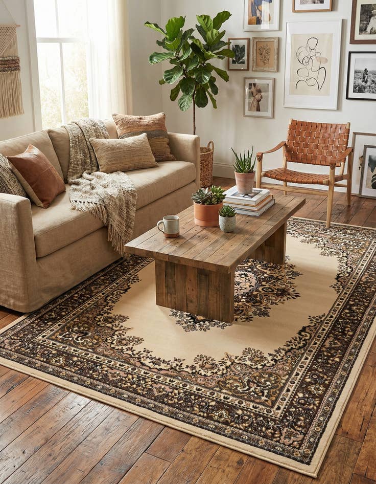 Detail image of 6' x 9' Mashad Design Rug