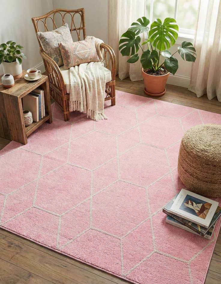 Detail image of 6' x 6' Trellis Frieze Square Rug