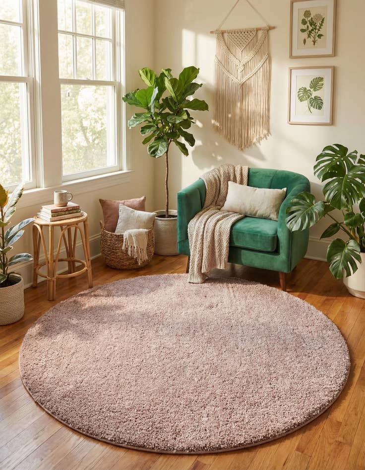 Detail image of 7' x 7' Jill Zarin Shaggy Chic Round Rug