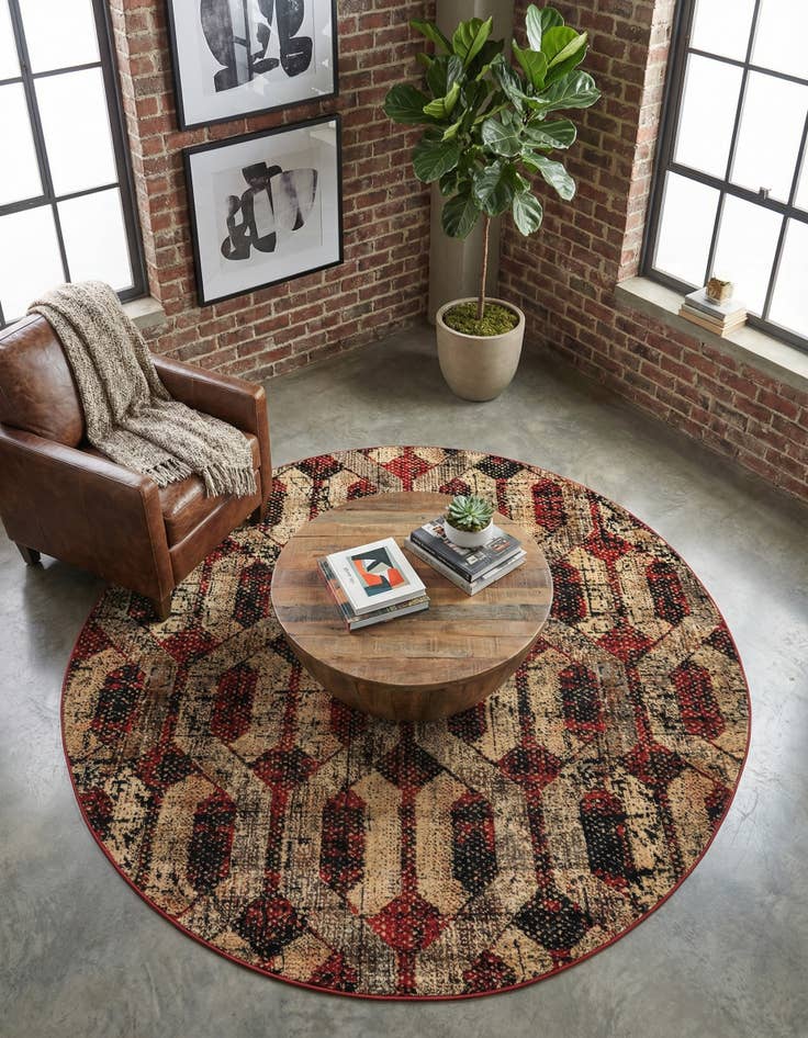 Detail image of 7' x 7' Saturn Round Rug