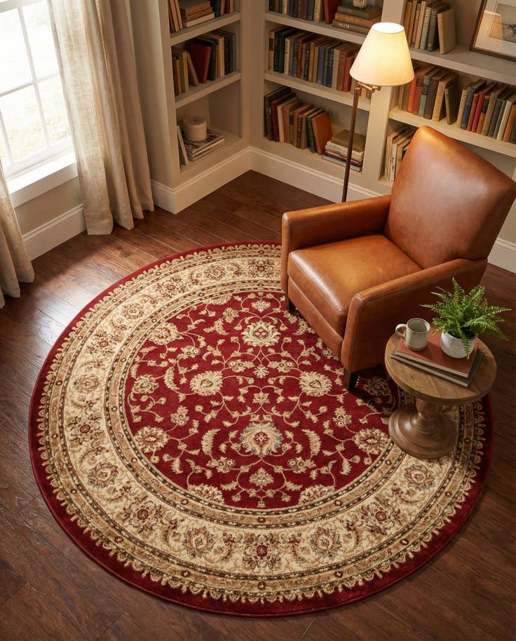 Detail image of 7' 10 x 7' 10 Classic Agra Round Rug