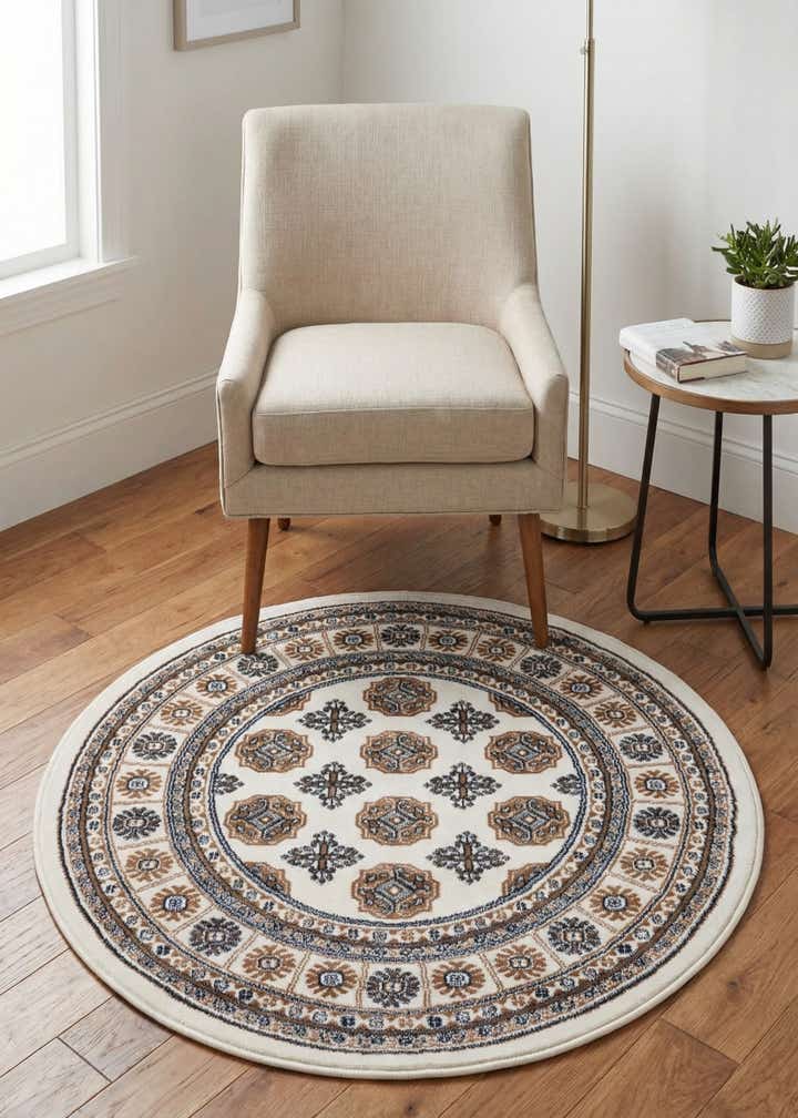 3' x 3' Bokhara Round Rug