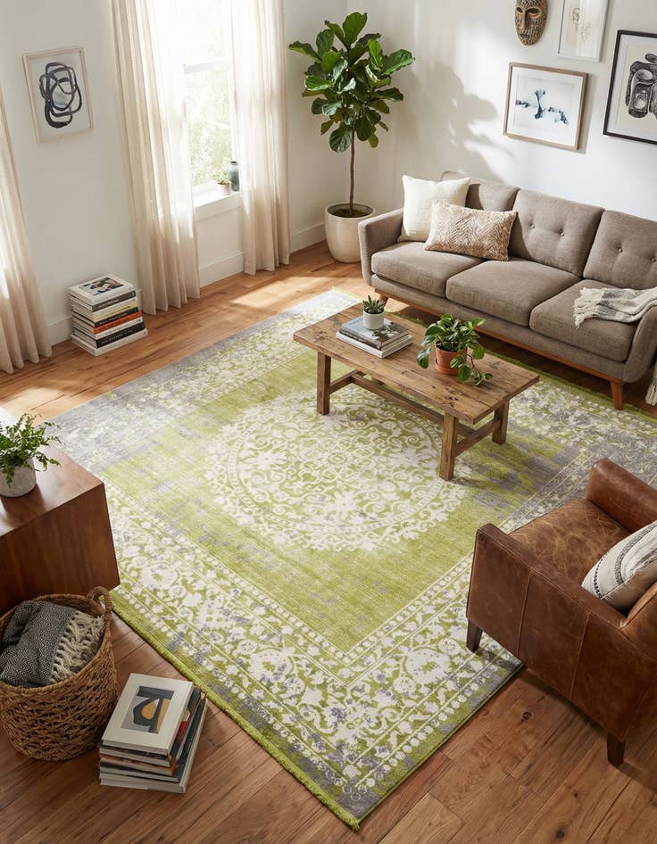 Detail image of 8' x 8' Modern Classical Square Rug