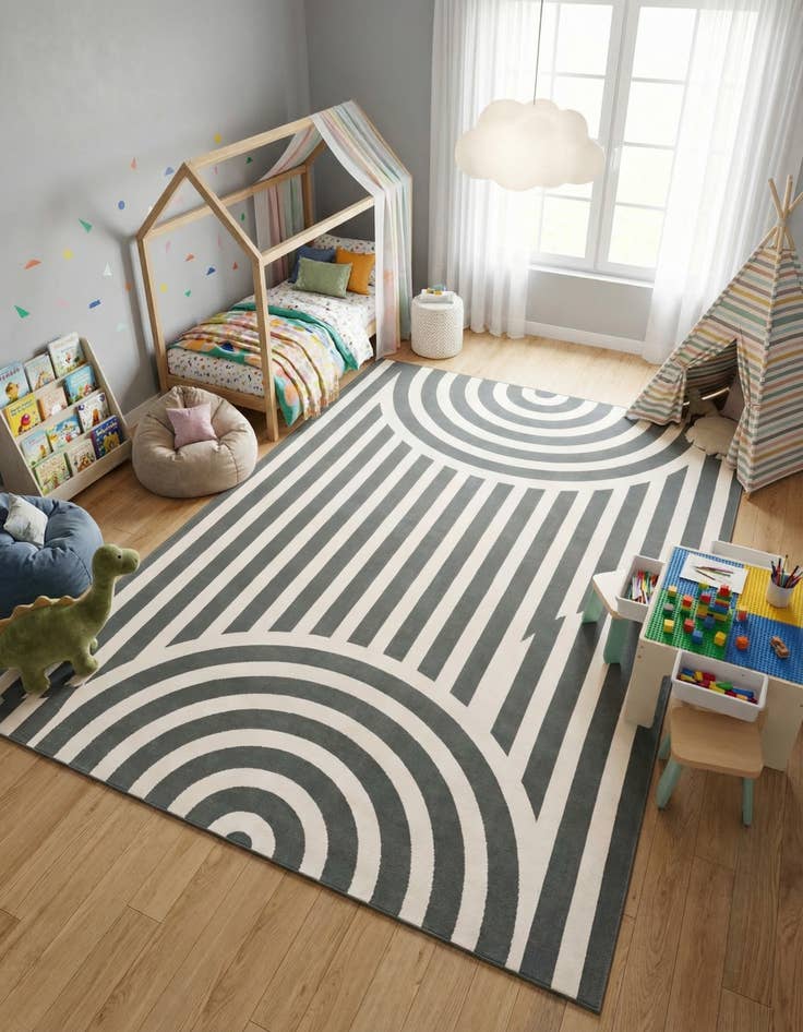 Detail image of 9' x 12' Whimsy Kids Rug