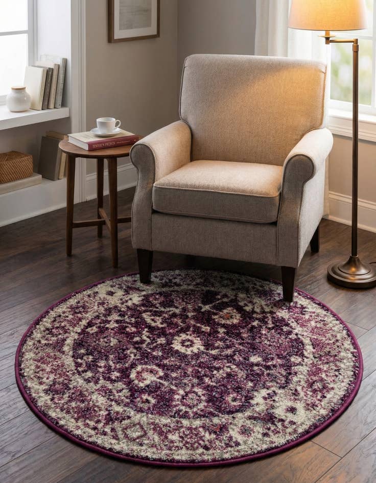 Detail image of 3' x 3' Carrington Round Rug