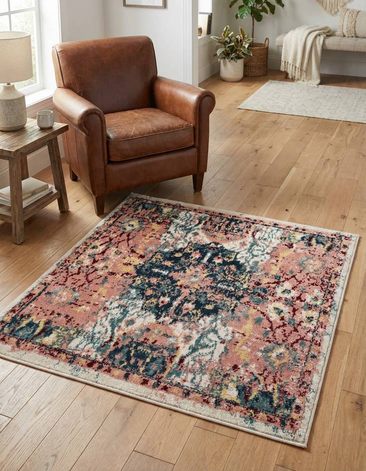 Detail image of 3' 3 x 3' 3 Charleston Square Rug