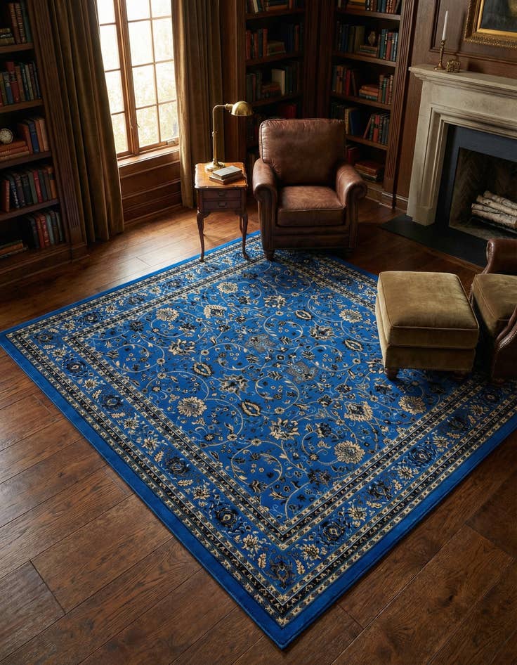 Detail image of 10' x 10' Kashan Design Square Rug