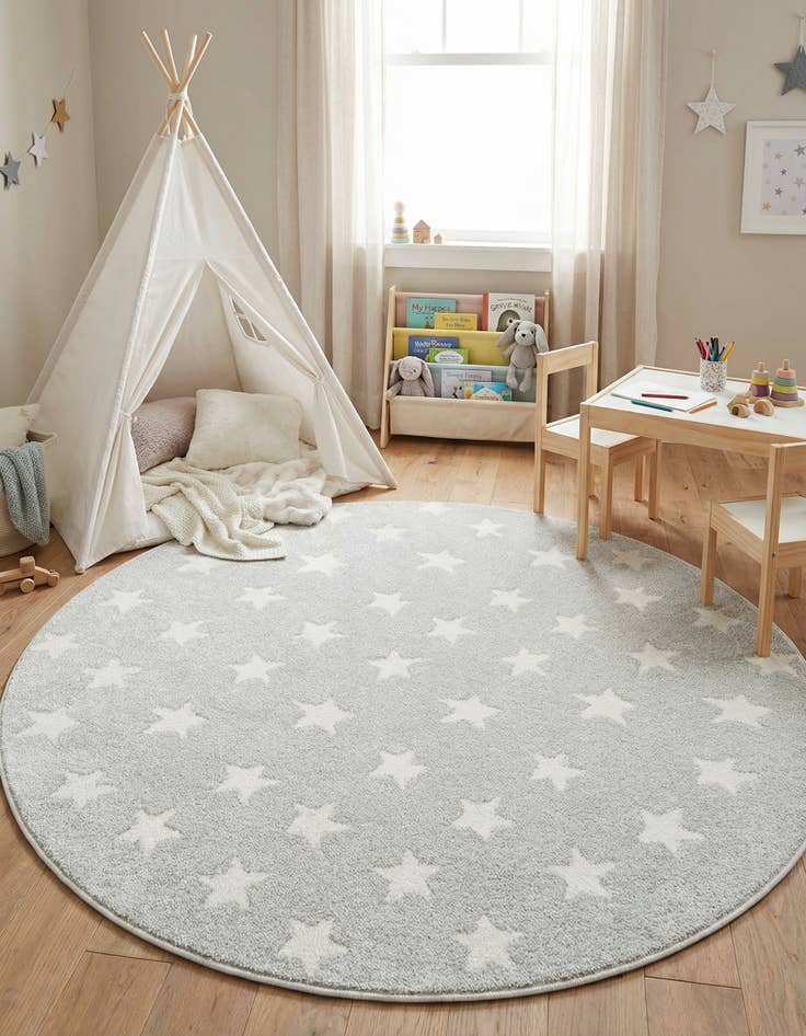 Detail image of 5' x 5' Whimsy Kids Round Rug