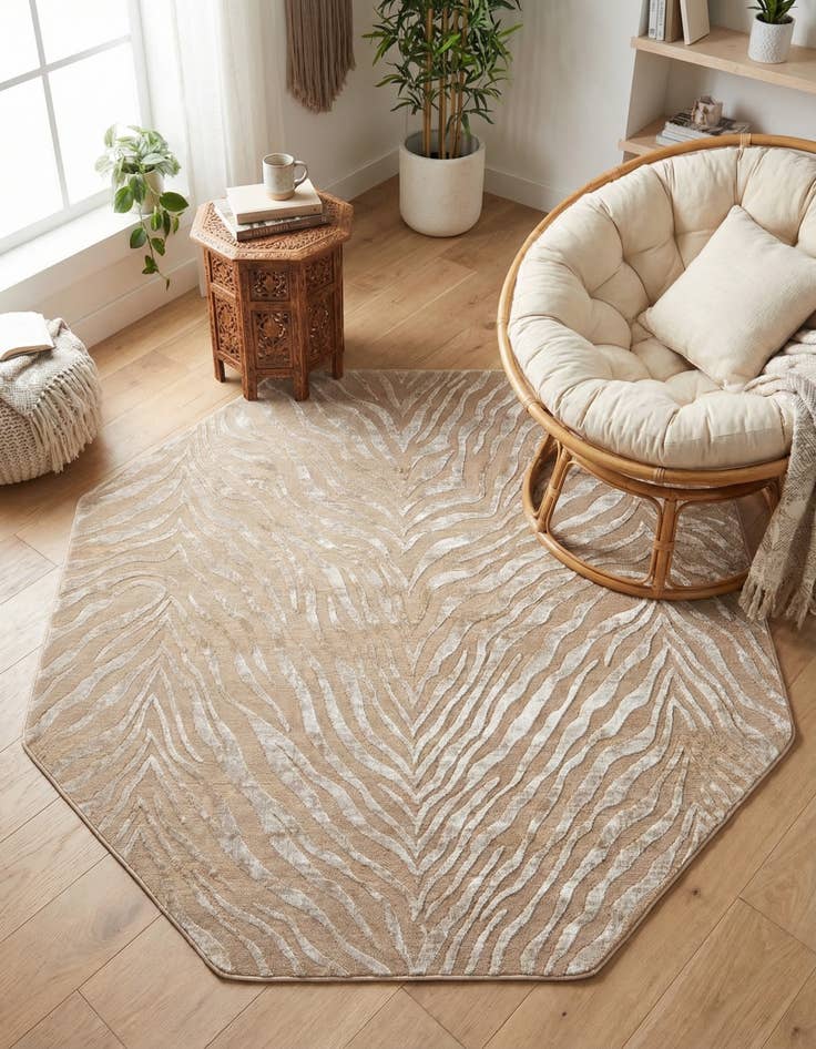 Detail image of 5' 3 x 5' 3 Finsbury Octagon Rug