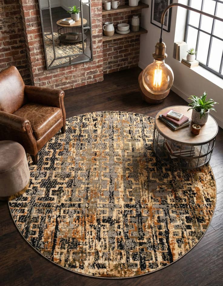 Detail image of 7' x 7' Saturn Round Rug