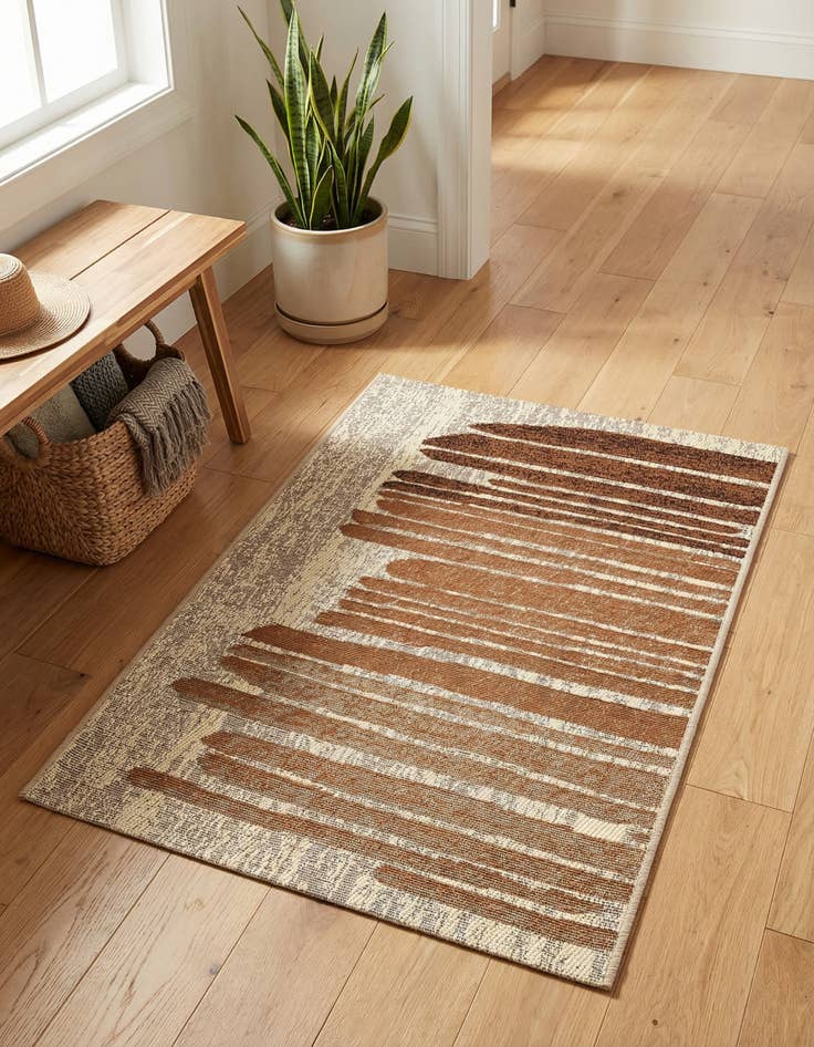 Detail image of 2' x 3' Easy-Clean Modern Indoor / Outdoor Rug