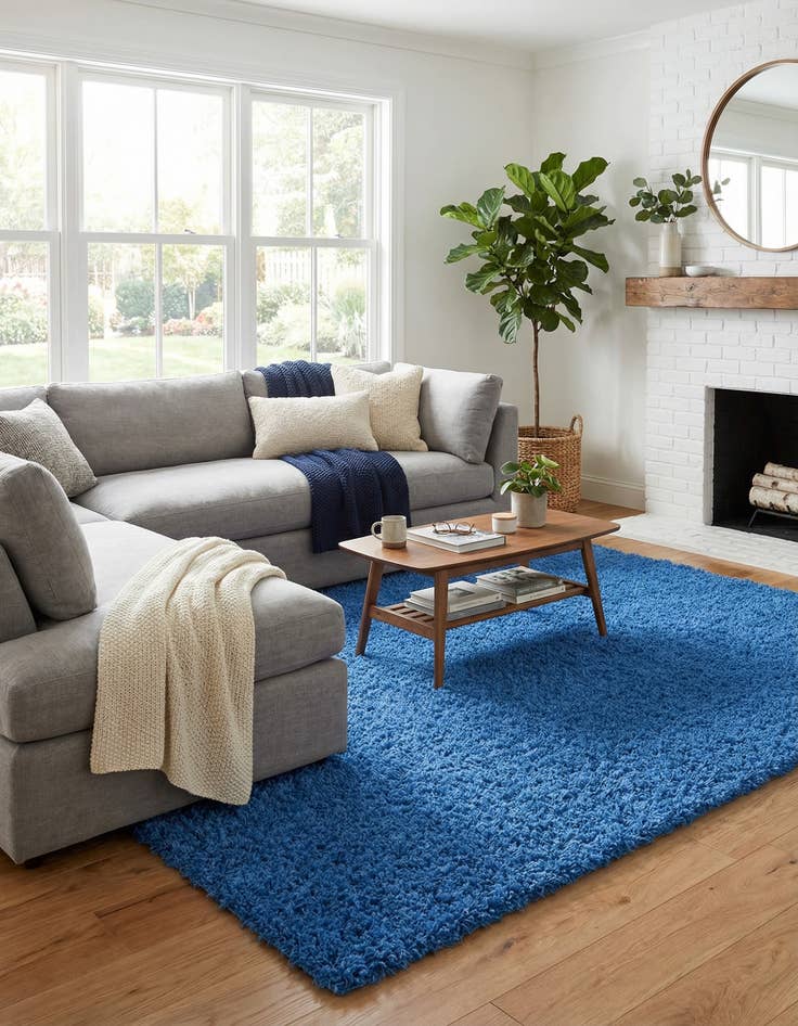 Detail image of 6' x 9' Solid Shag Rug