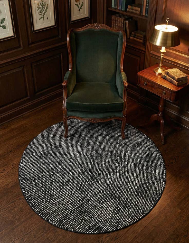 Detail image of 4' 1 x 4' 1 Hand Woven Jill Zarin English Manor Farmhouse Wool Round Rug