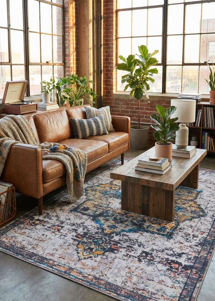5' 3 x 8' Washable Francesca Rug