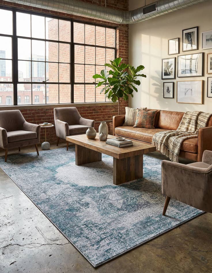 Detail image of 6' x 9' Washable Yara Rug