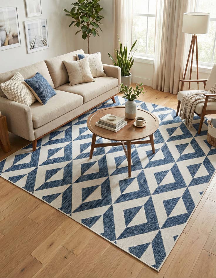 Detail image of 7' 10 x 7' 10 Washable Jill Zarin Napa Indoor / Outdoor Square Rug