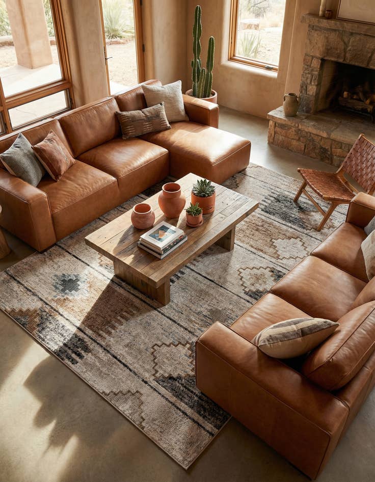 Detail image of 7' 10 x 10' Eco Southwestern Rug