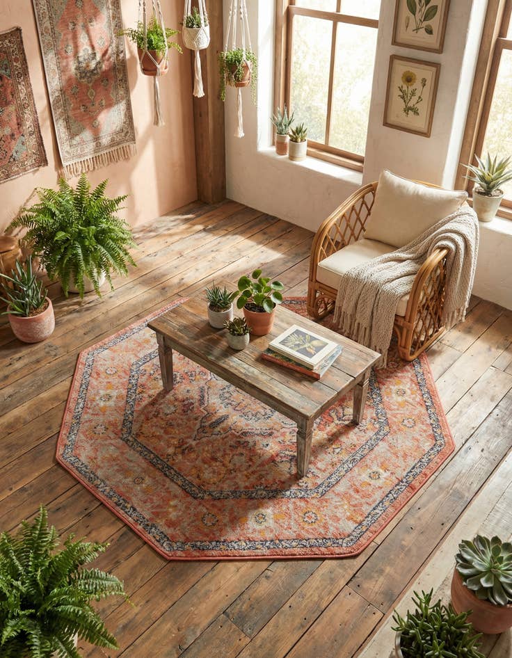 Detail image of 4' x 4' Lola Octagon Rug